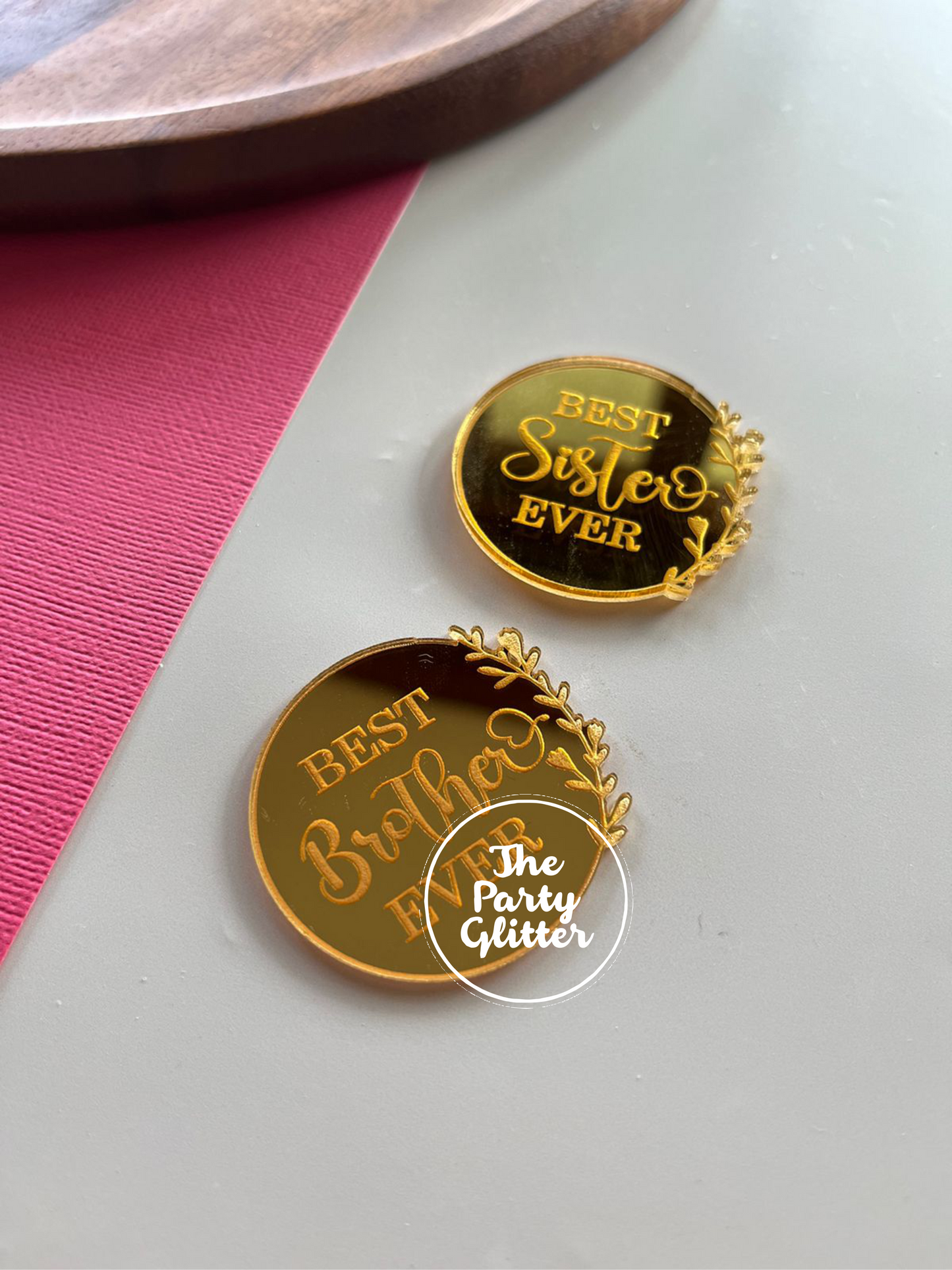 Best Brother And Best Sister Ever Wreath Charms (Pack of 5)