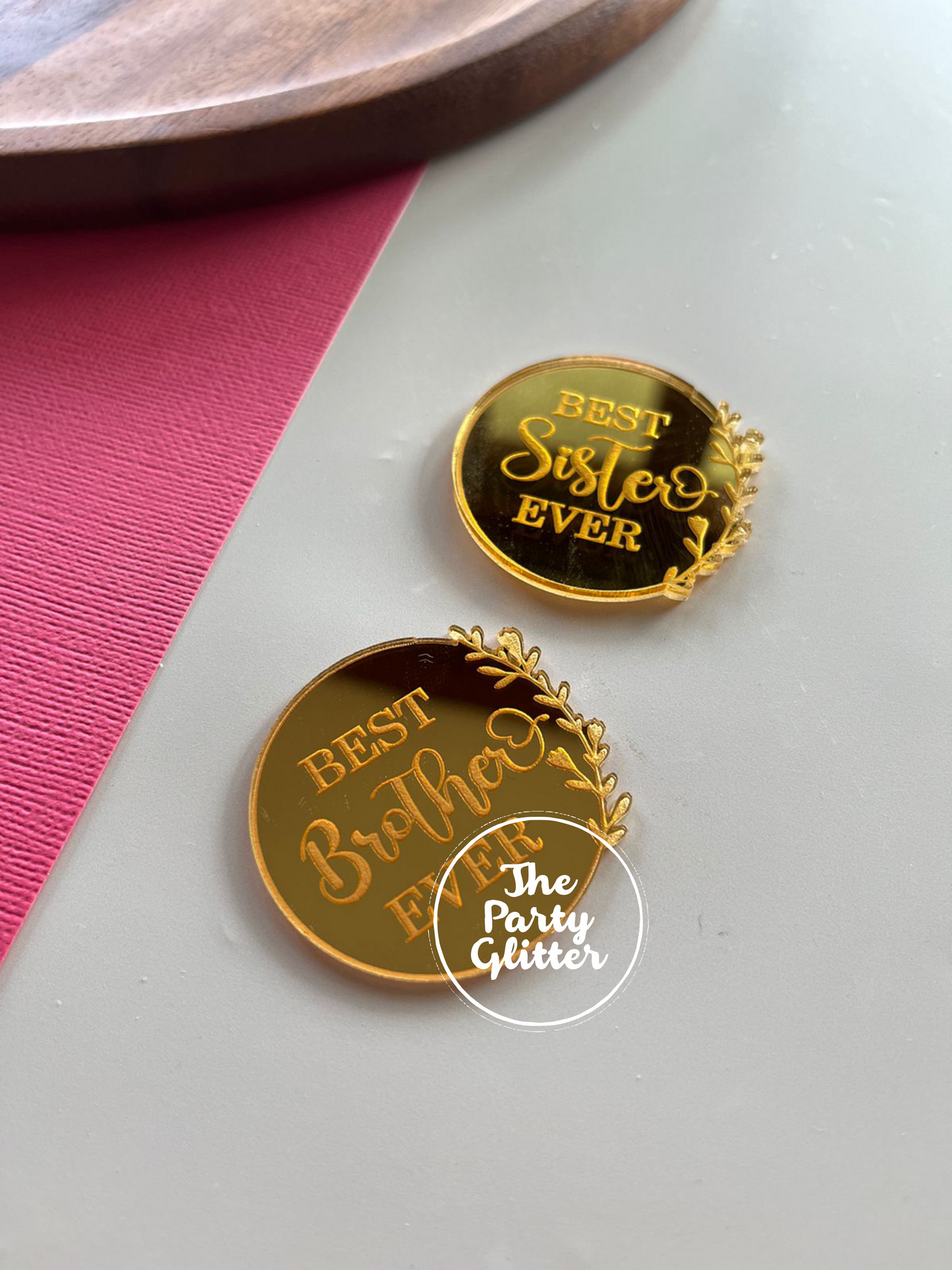 Best Brother And Best Sister Ever Wreath Charms (Pack of 5)