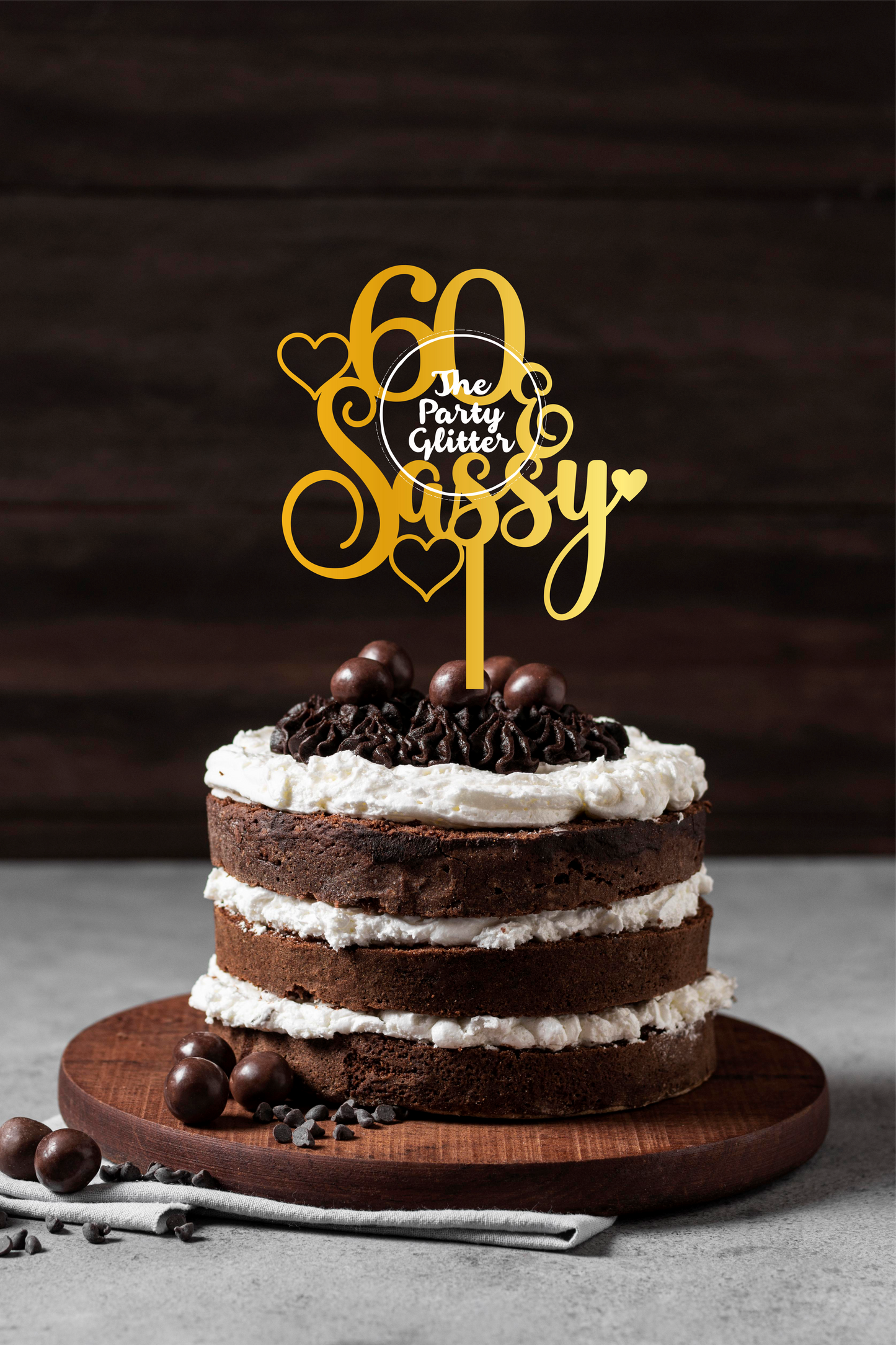 60 & Sassy, 60th Birthday Topper