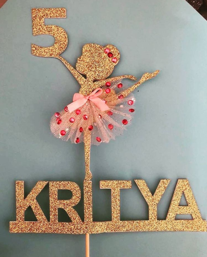 Ballerina Handmade Paper Cake Topper