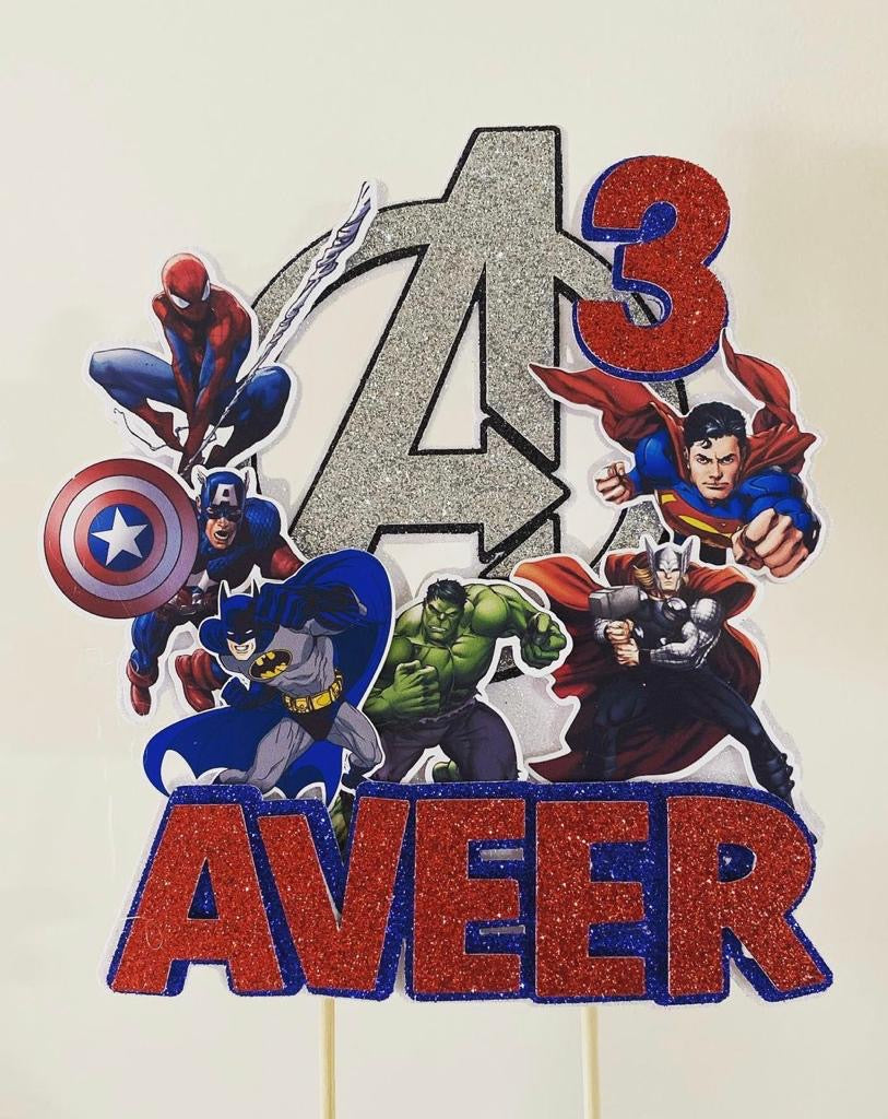 Avengers Cake Topper, Super Heros Handmade Cake Topper