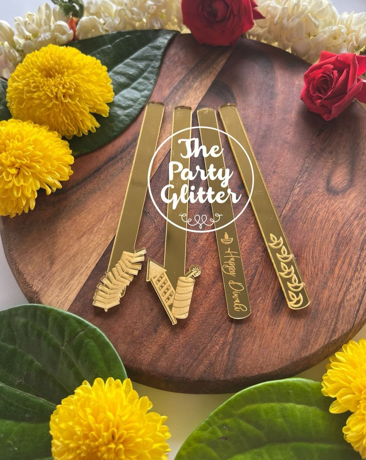 Diwali Theme Engraved Cakesicle Sticks (Pack of 10)