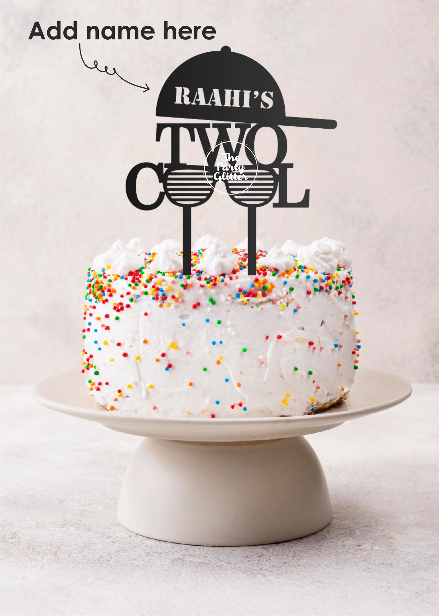 Two Cool Birthday Cake Topper, 2nd Birthday Cake Topper Custom cake topper