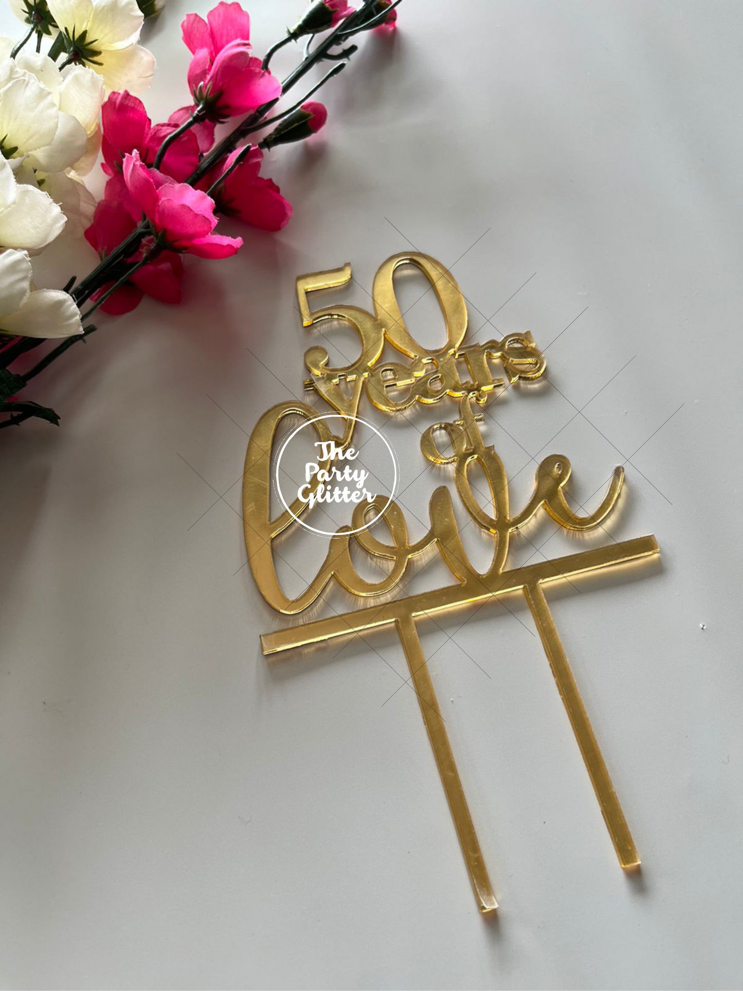 50 Years love Anniversary topper