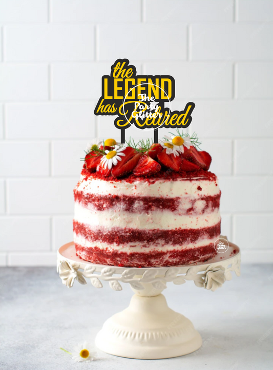 The Legend Has Retired Cake Topper