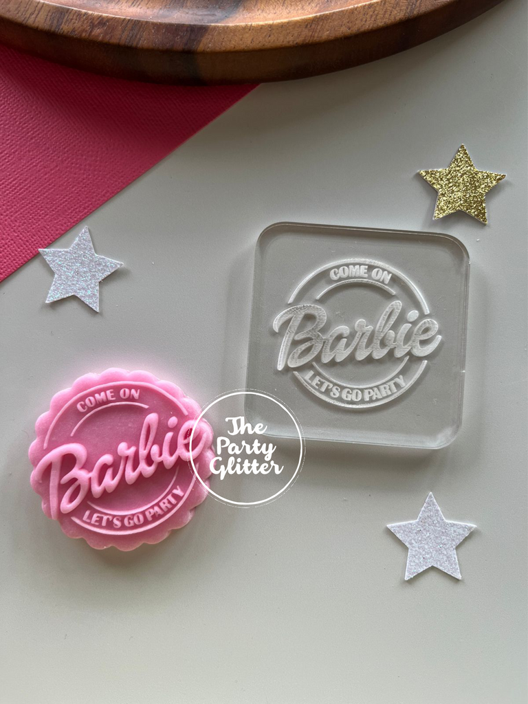 Come on Barbie Lets Go Party POPup! Stamp