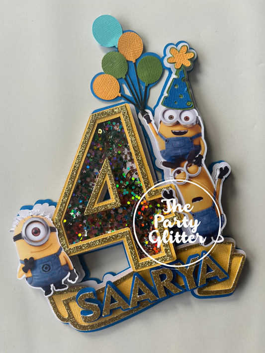 Minion Birthday Shaker Topper