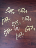 Happy Birthday Petite Tags, Toppers (Pack of 10)