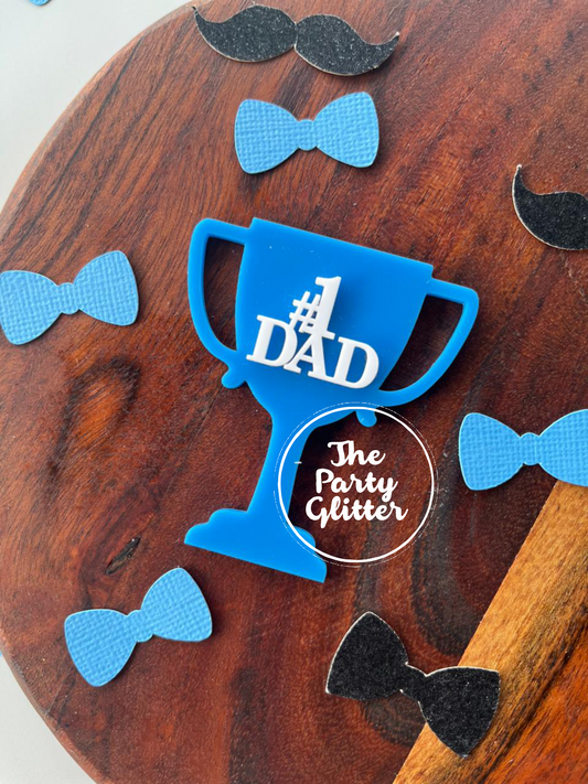 #1 Dad Trophy , Father's Day Charms.(Pack of 5)