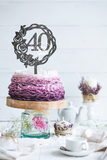 40 Floral Topper Birthday Topper