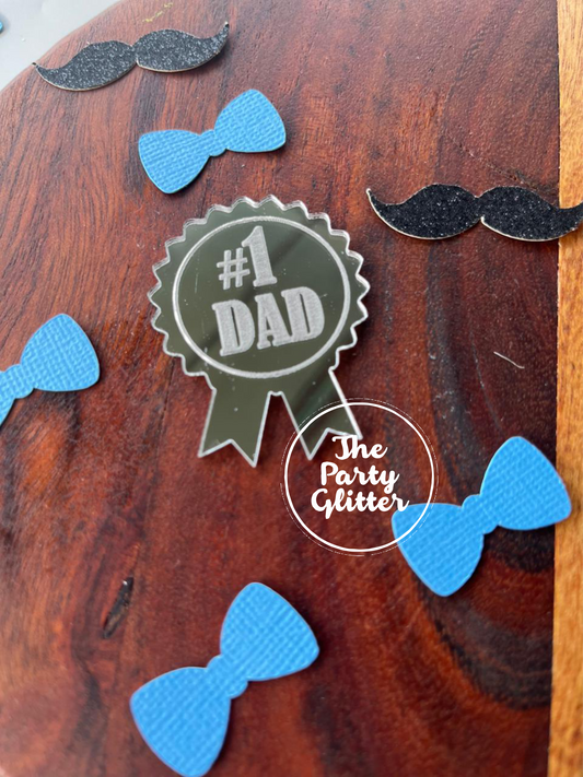 #1 DAD Bow, Fathers Day Charms (Pack of 5)