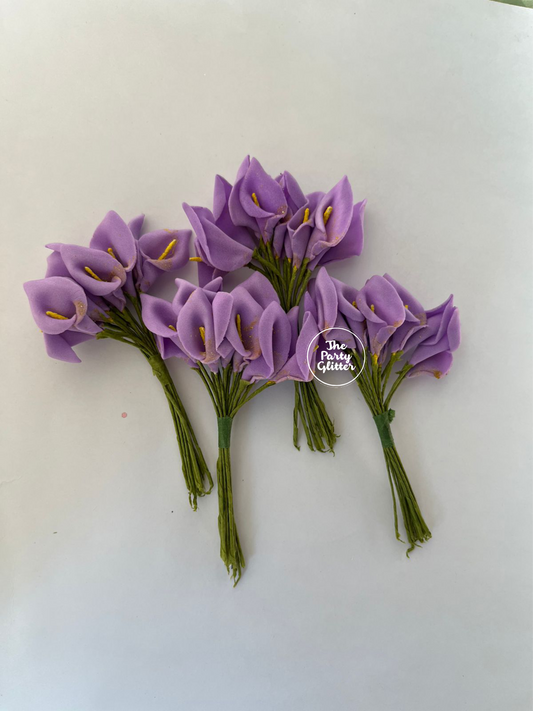 Purple Lilly Flowers (Pack of 1 Bunch)