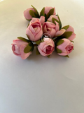 Small Pink Rose Artificial Flowers (Pack of 16)