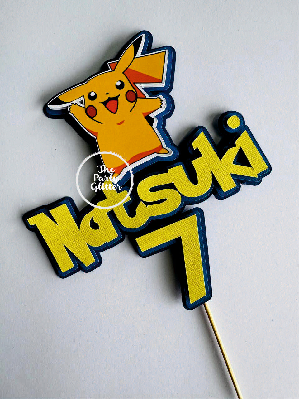 Pikachu's Handmade Paper Topper
