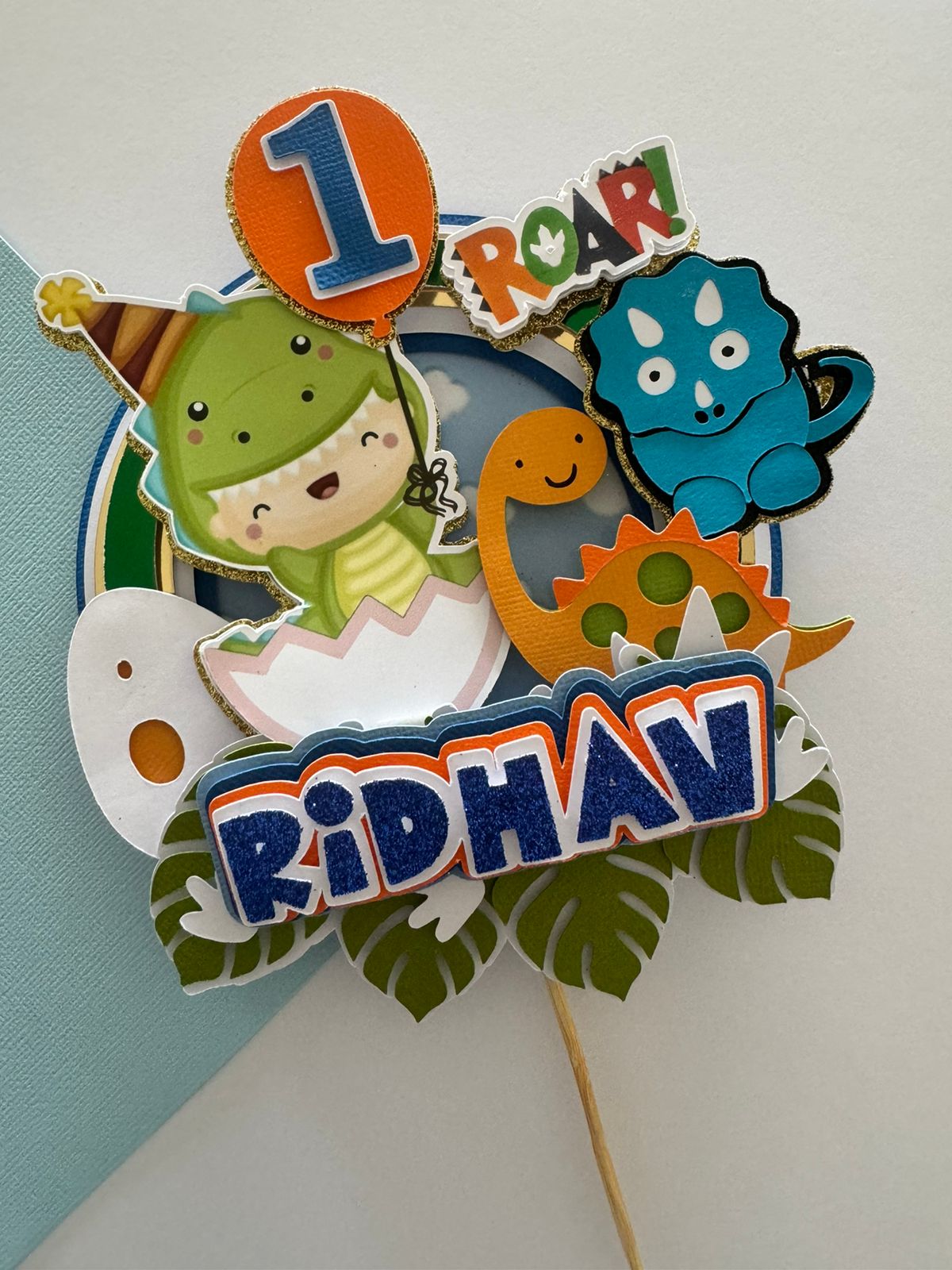 Cute Dinosaur Cake Topper