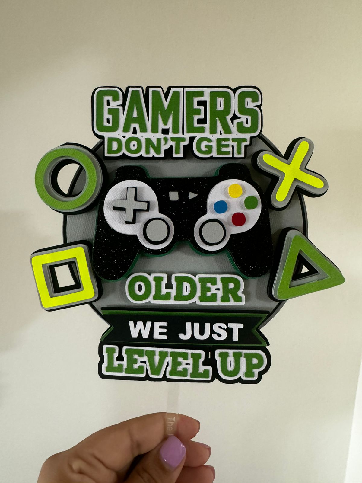 Gaming Cake Topper PS5 Xbox Gamers Cake Topper