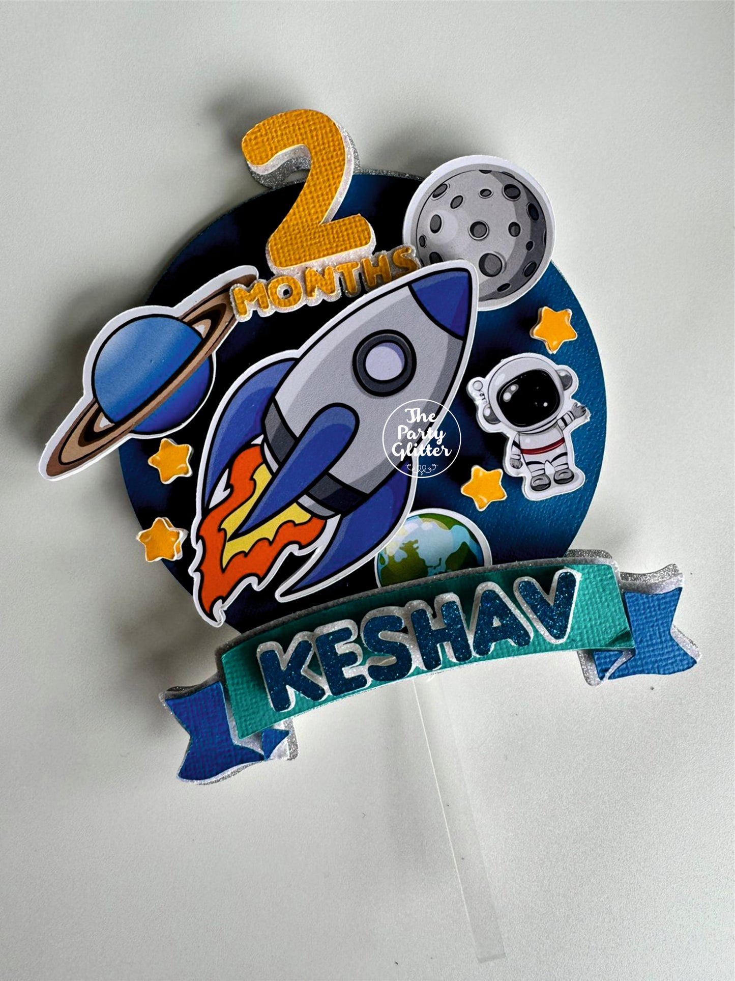 Space Theme Astronaut Cake Topper