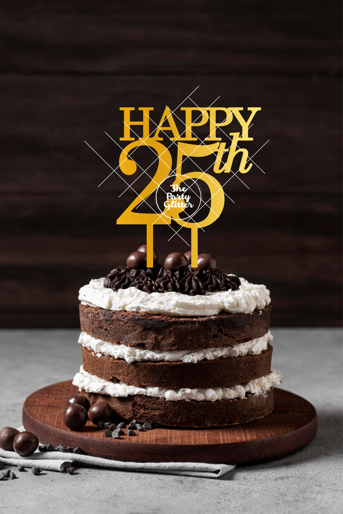 25th Birthday Cake Topper-Happy 25th Birthday New Zealand | Ubuy