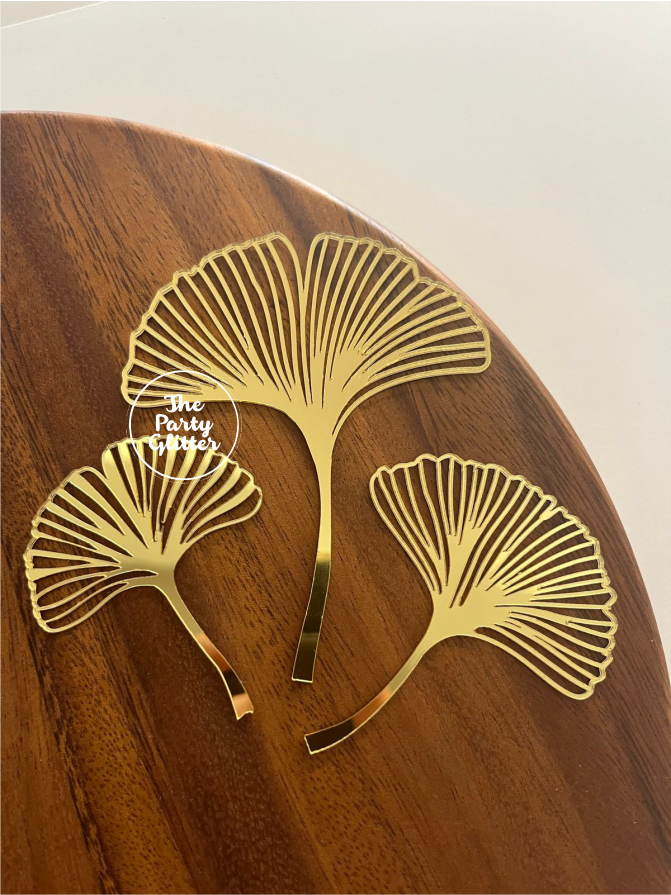Acrylic Ginkgo Leaves Acrylic leaf set of three - Large, Medium and Small