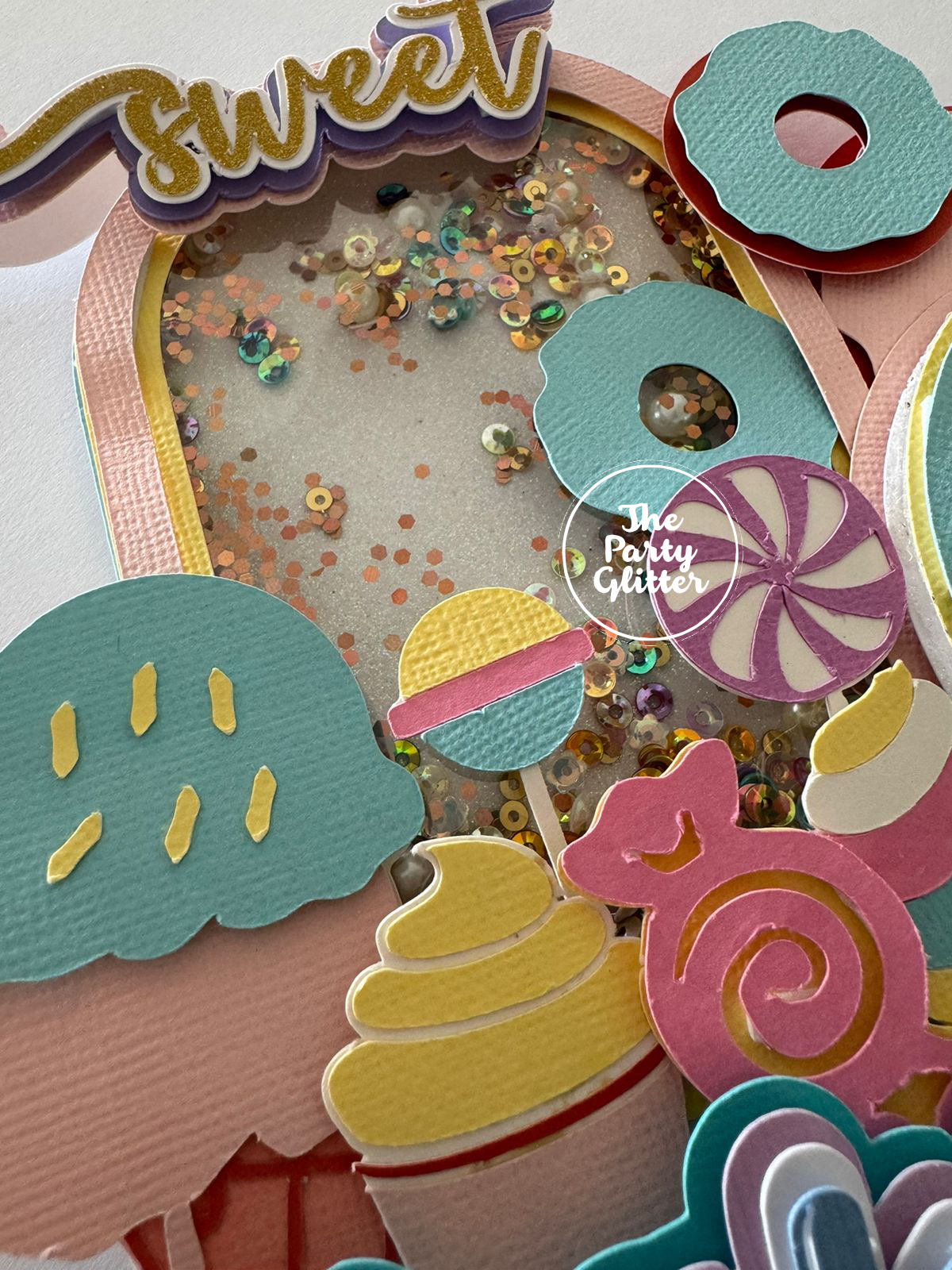 Candy Ice Cream Cupcake Cardstock Paper Topper