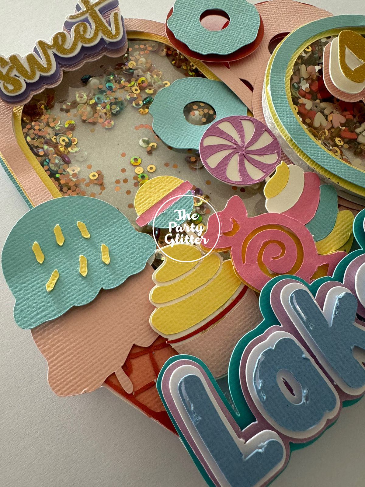 Candy Ice Cream Cupcake Cardstock Paper Topper