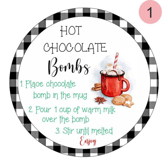 Hot Chocolate Bomb Tags (Pack of 20)