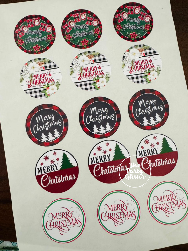 Merry Christmas Sticker Sheets( Pack of 5 Sheets)