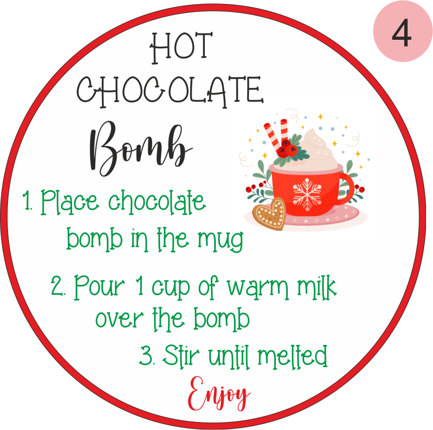 Hot Chocolate Bomb Tags (Pack of 20)