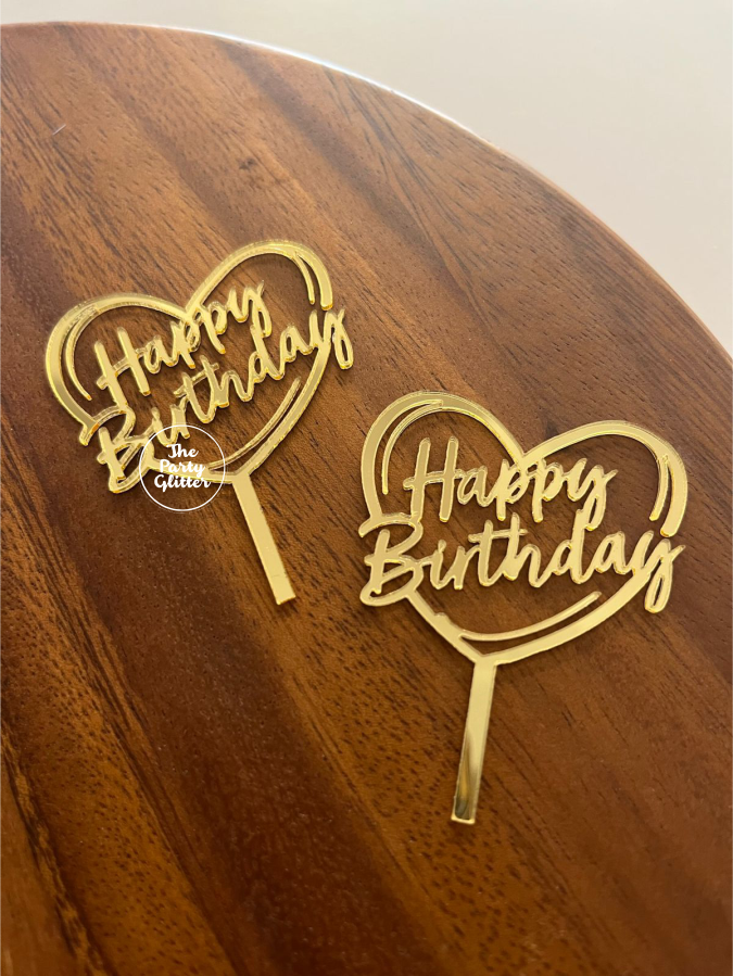 Happy Birthday Topper (Pack of 2)