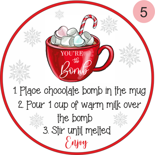 Hot Chocolate Bomb Tags (Pack of 20)