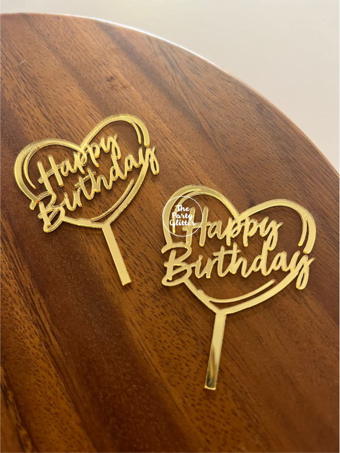 Happy Birthday Topper (Pack of 2)