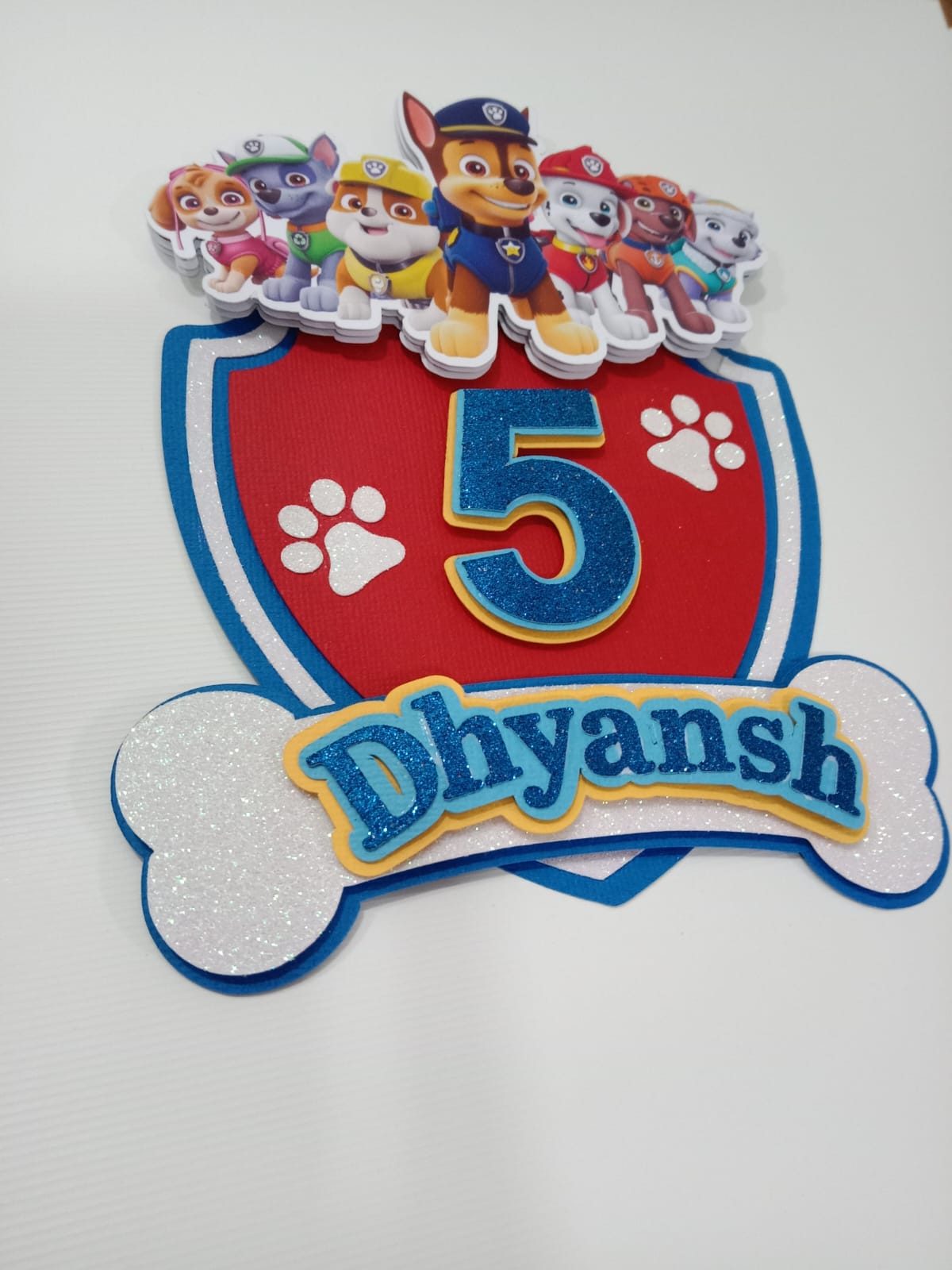 Paw patrol paper topper