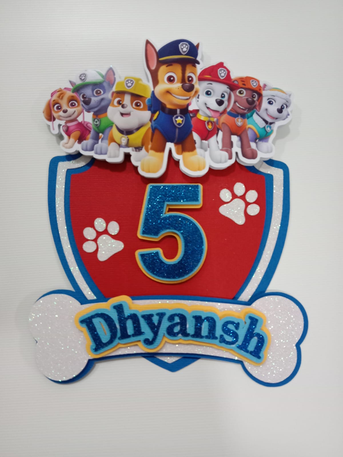 Paw patrol paper topper