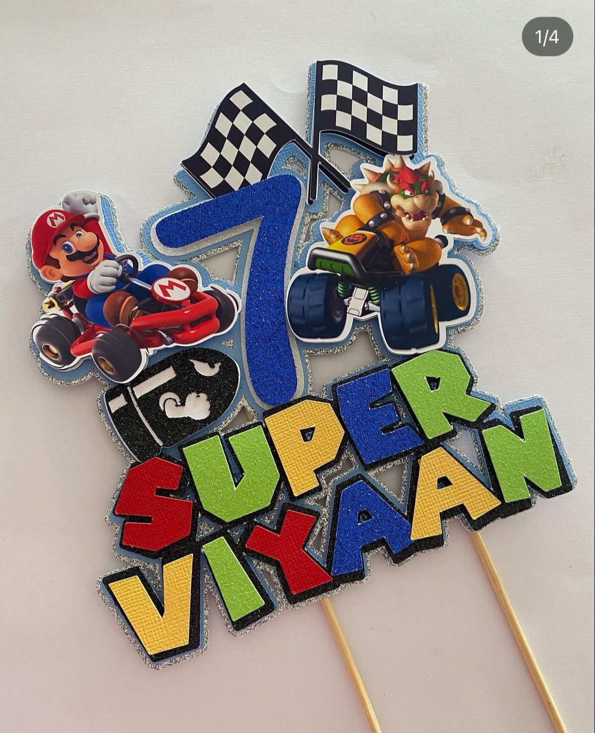 Mario Kart Handmade Cake Topper