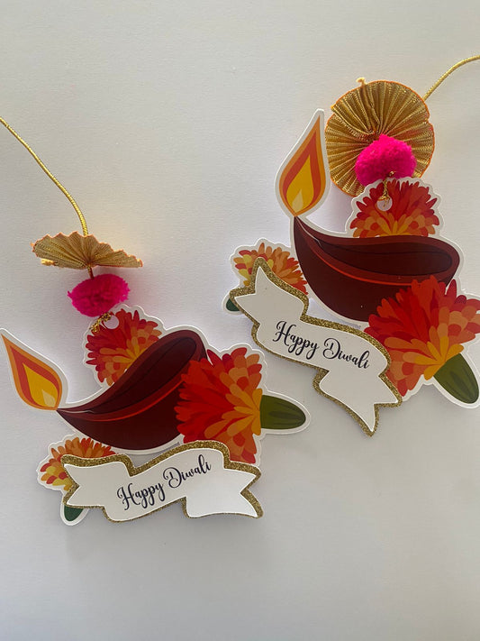 Diwali Diya Handmade Paper Gift Tags (Pack of 15)