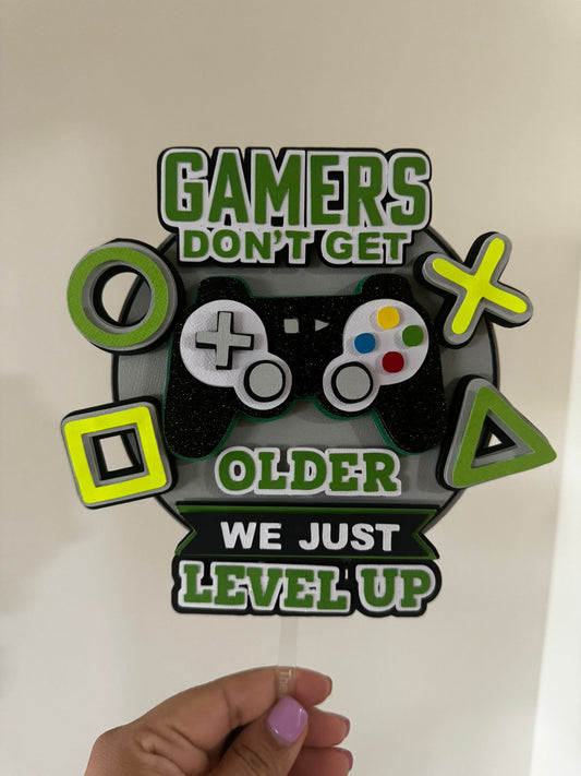 Gaming Cake Topper PS5 Xbox Gamers Cake Topper