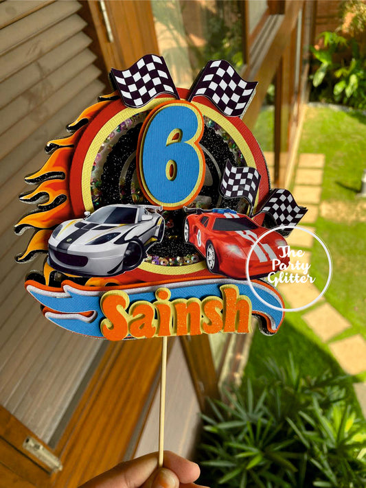 Hot Wheel, Car Theme Hand Made Cake Topper