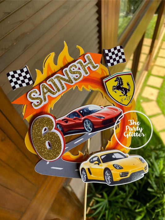 Hot Wheel, Car Theme Hand Made Cake Topper