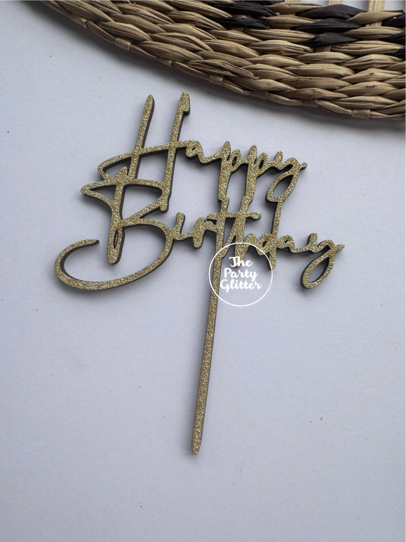 Happy birthday Glitter Topper(Pack of 5)