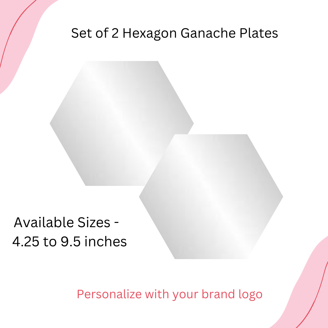Hexagon Ganache Plates (Pack of 2)