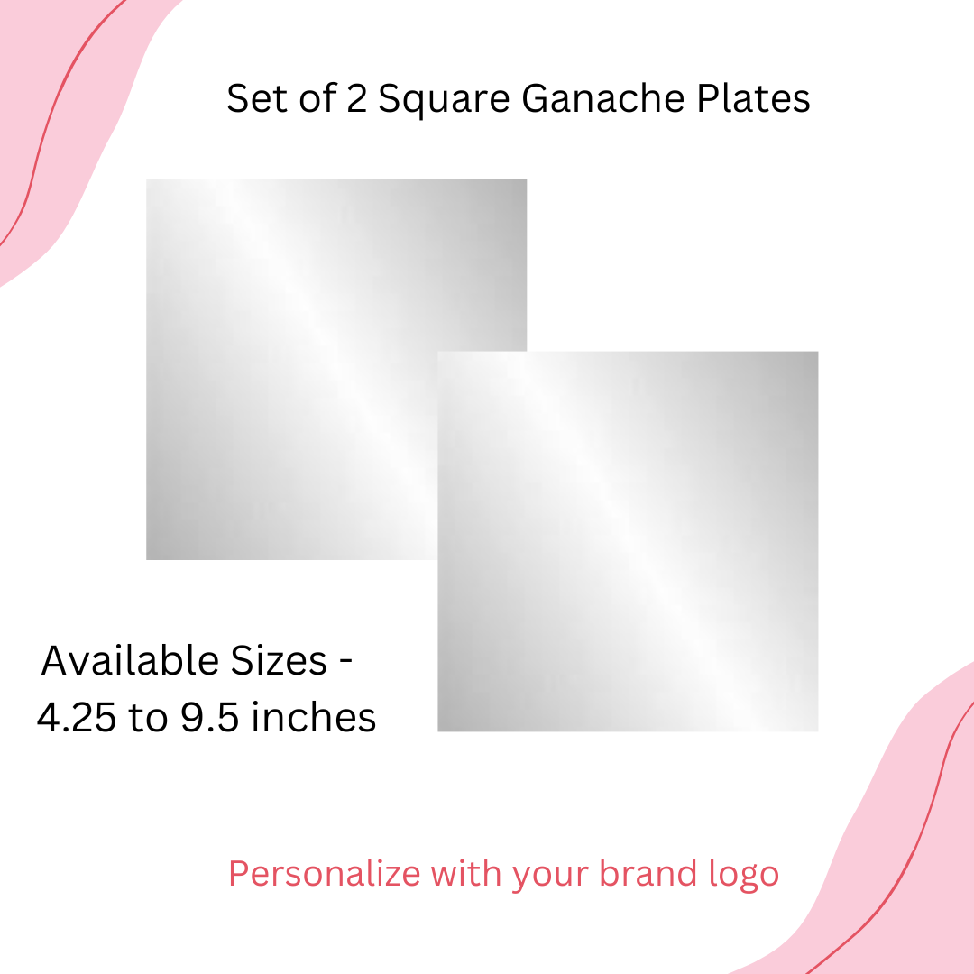 Square Ganache Plates (Pack of 2)