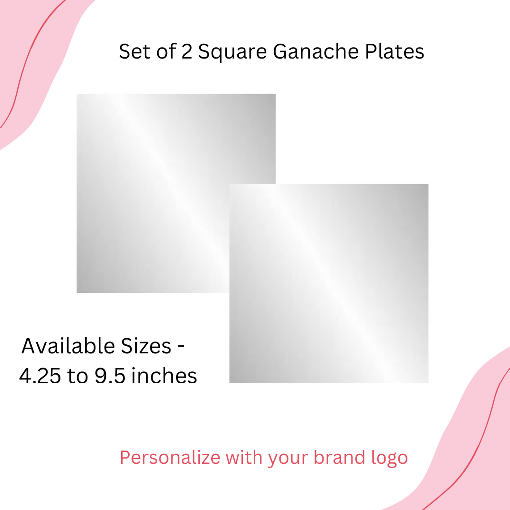 Square Ganache Plates (Pack of 2)