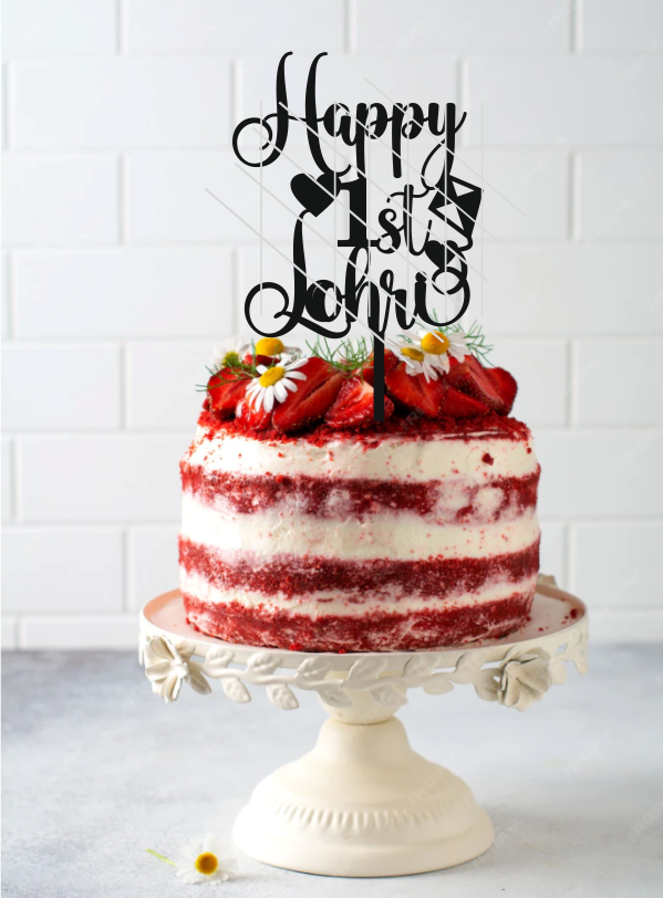 Happy 1st Lohri Cake Topper