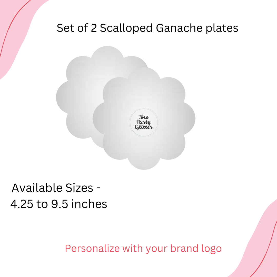 Scalloped Ganache Plates (Pack Of 02)