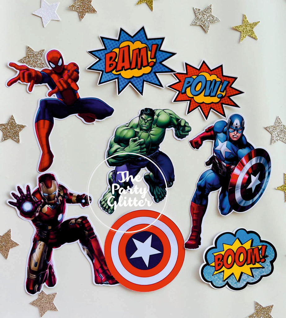 Superheros Super Heros Paper Topper Set