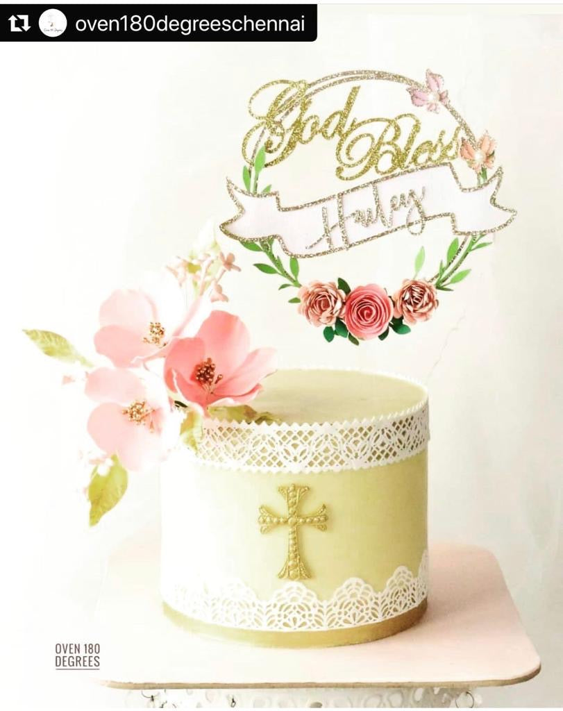 Holy Communion Cake Topper, Religious Handmade Paper Cake Topper