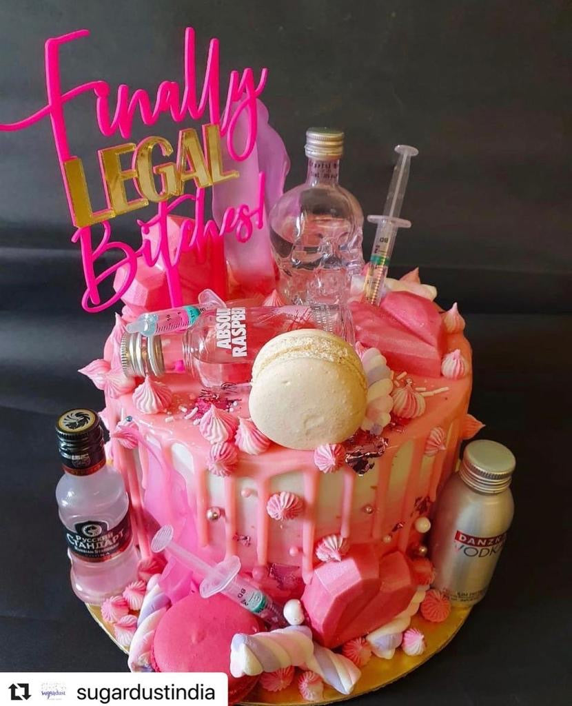Finally Legal Bitches, Bridal Shower Cake Topper, Bride to Be Cake Topper