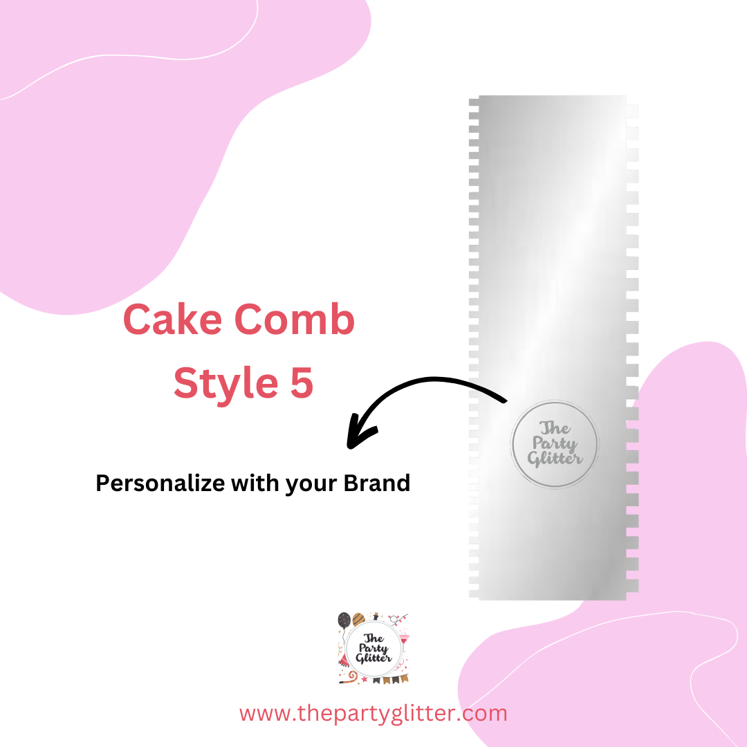 Style 5 Dual Sided Cake Scrapper, Cake Comb, Cake Smoother