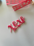 XOXO, Love, Valentines Acrylic Tag (Pack of 5)