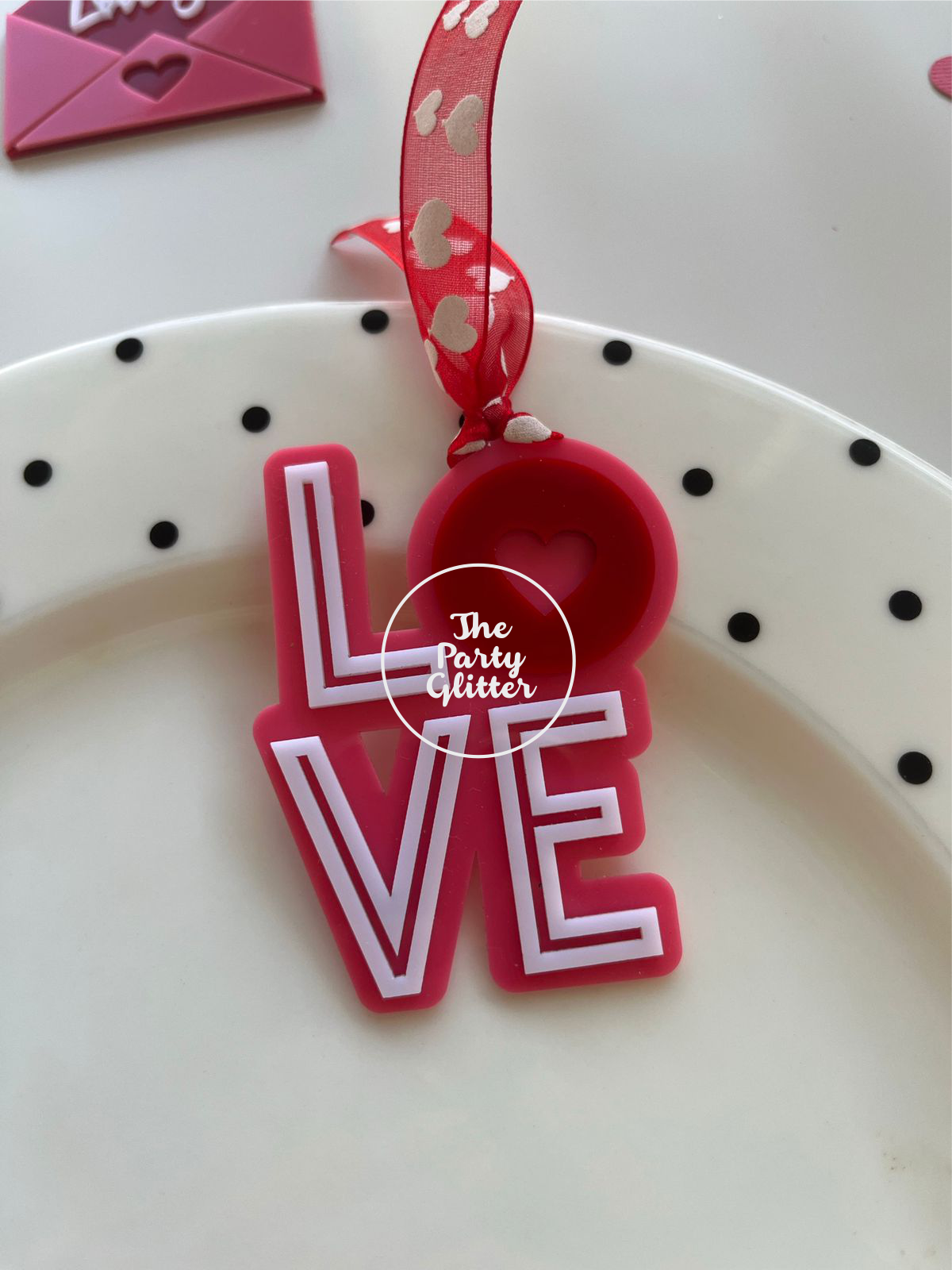 LOVE Keepsake, Love, Valentines, Anniversary Acrylic Tag(Pack of 5)